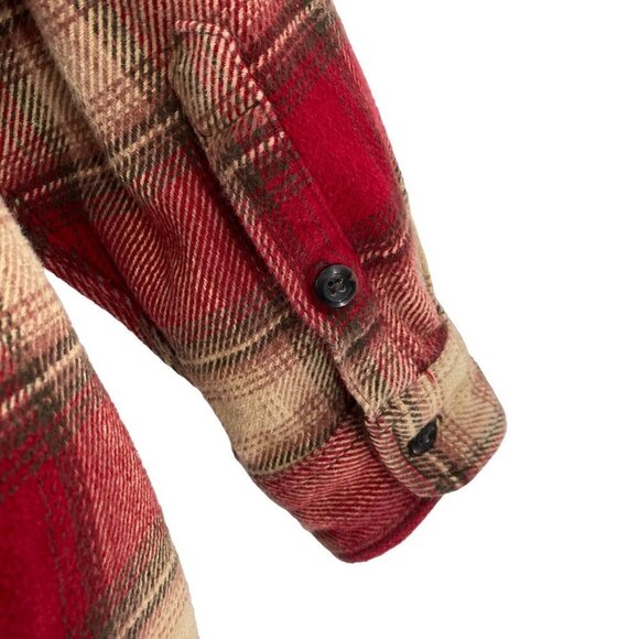 Orvis Heavyweight Flannel Red Plaid Button Up Shirt Men's Size XXL - Picture 5 of 10